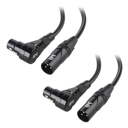 Cable Matters 2-Pack Right Angle XLR Microphone Ca