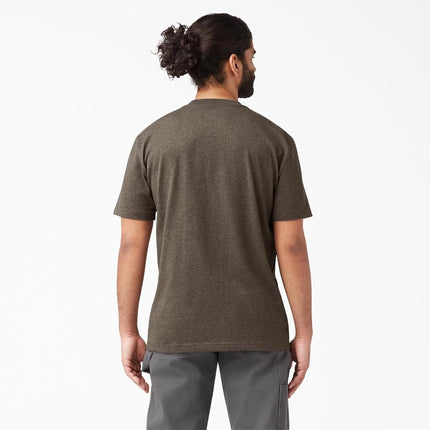 Camiseta de cuello redondo de manga corta gruesa Dickies para hombre, café chocolate, XG