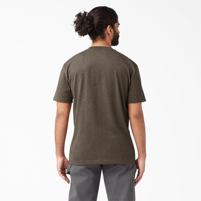 Camiseta de cuello redondo de manga corta gruesa Dickies para hombre, café chocolate, XG