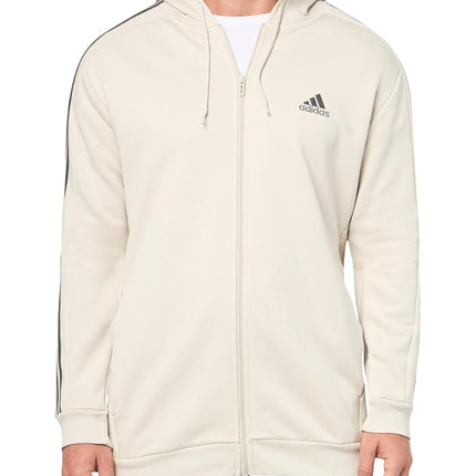 adidas Mens Essentials Fleece 3-Stripes Full-Zip H