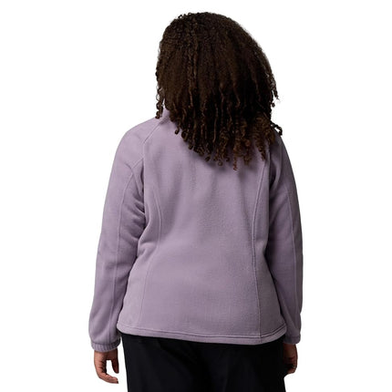 Columbia Womens Benton Springs Full Zip Fleece Jacket, Shale Purple, 1X