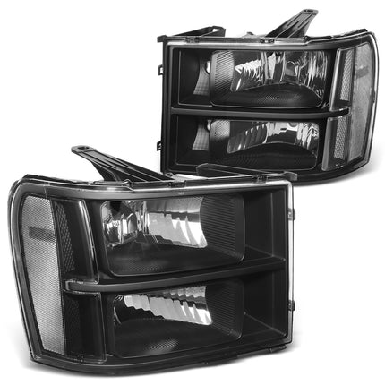 DNA MOTORING Pair Headlight Assembly Compatible Wi