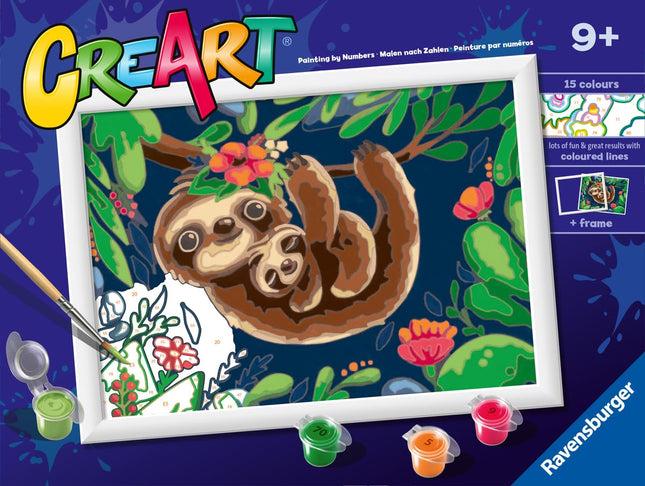 Ravensburger CreArt Sweet Sloths Paint by Numbers 