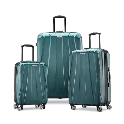 Samsonite Unisex-Adult Centric 2 Hardside Expandable Luggage with Spinners, Emerald Green, Checked-Medium 24-Inch, Centric 2 Hardside Expandable Luggage with Spinners