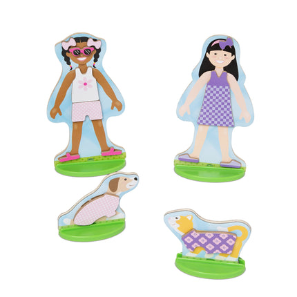 Melissa & Doug 9314 Set magnético de disfraces para jugar a las mejores amigas, multicolor, 1 unidad