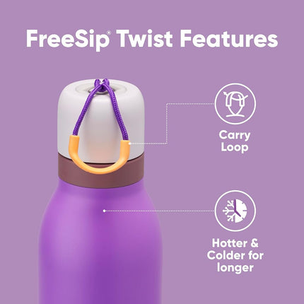 Owala FreeSip Twist Stainless Steel Water Bottle, 710ml, California Grapevine
