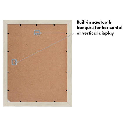Americanflat 11x14 Light Wood Picture Frame - Displays 8x10 with Mat or 11x14 Without Mat - Engineered Wood with Shatter Resistant Glass - Horizontal and Vertical Formats for Wall