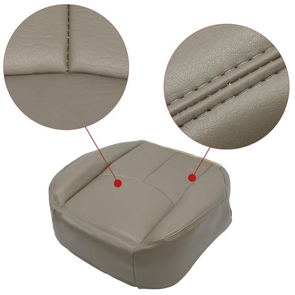 ECOTRIC Passenger Seat Bottom Cover Synthetic Leather Compatible with 2003-2006 GMC Sierra & Chevrolet Silverado 1500/2500/3500 2006 Chevrolet Avalanche-Medium Neutral Tan 522- Passenger