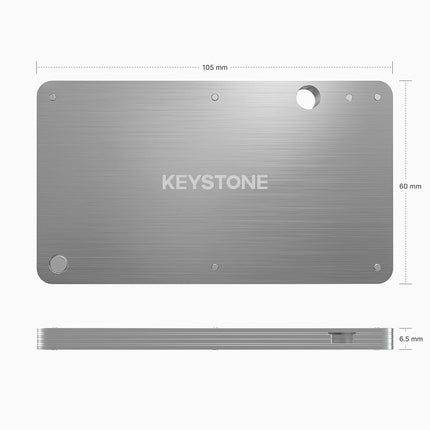 KEYSTONE Crypto Seed Storage, Crypto Metal Wallet, Cold Backup, 24 Words Bitcoin Key Phrase Storage, 304 Steel Plate, Compatible with All BIP39 Wallets (Keystone Tablet)