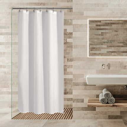 ALYVIA SPRING 42x72 Stall Waterproof Fabric Shower Curtain or Liner White