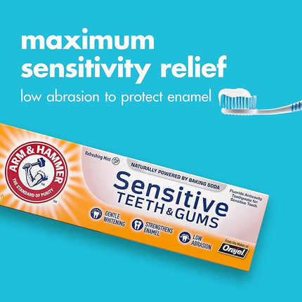 Arm & Hammer Sensitive Whitening Toothpaste Frosted Mint - 4.5 oz, Pack of 4