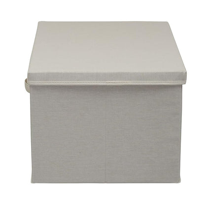 Household Essentials Natural Wide Storage Box with Lid, 15”x18.5”x12”, Wide-18.5" W x D