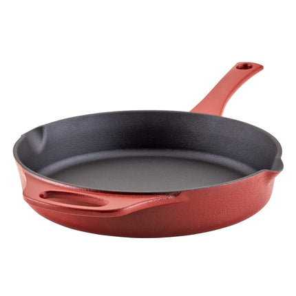 Rachael Ray Nitro Cast Iron Frying Pan/Skillet wit