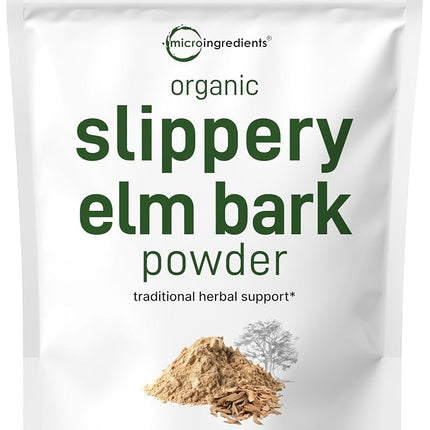 Sustainably US Grown Organic Slippery Elm Bark Pow