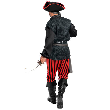 Spooktacular Creations Adult Men Dark Pirate Costume for Halloween, Costume Party, Trick or Treating, Cosplay Party