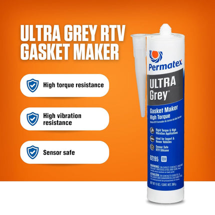 Permatex Ultra Grey RTV Silicone Gasket Maker, 368 g