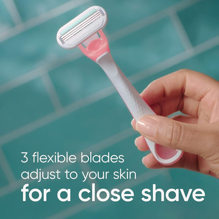 Gillette Venus Sensitive Skin Disposable Razor, 3-Count Tubs (Pack of 2)
