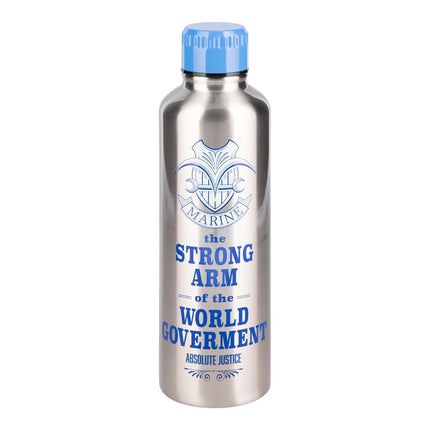 Paladone One Piece Marines Stainless Steel Water Bottle with Screw-Top Lid 500 ml, Officially Licensed for Anime Fans, Pop Culture Merchandise