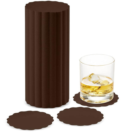 Disposable Brown Paper Coasters for Drinks, 3.5 Inch Round Coasters for Bar, Cocktail, Beverage, Wine Or Event, 500 Pack Bulk