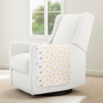 Delta Children Mantas para bebé de franela 100% algodón para niñas y niños – 76 x 76 cm (paquete de 2), Amigos de la sabana
