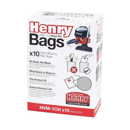 Henry NVM-1CH/907075 HepaFlo Vacuum Bags, White, 10 Count (Pack of 1)