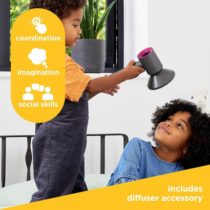 Casdon Dyson Supersonic Styling Set. Interactive Toy Hairdryer for Children Aged 3 Years & Up. Looks and Works Like The Real Thing