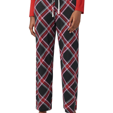 HUE womens Sleep and Lounge Pajama Separates, Chri