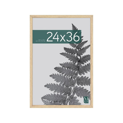 MCS Studio Gallery 61x91.5 cm (24x36 in) Poster Frame Natural Woodgrain, Vertical & Horizontal Wall Hanging Large Picture Frame for Photos, Posters & Art Prints (1-Pack)