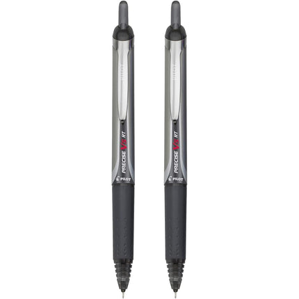 PILOT Precise V5 RT Refillable & Retractable Liquid Ink Rolling Ball Pens, Extra Fine Point (0.5mm) Black Ink, 2-Pack (26050)