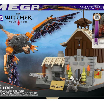 MEGA The Witcher Building Toys for Adults, Geralt's Griffin Hunt with 1170 PIeces, 1 Micro Action Figure and Accessories, for Collectors, HDL28
