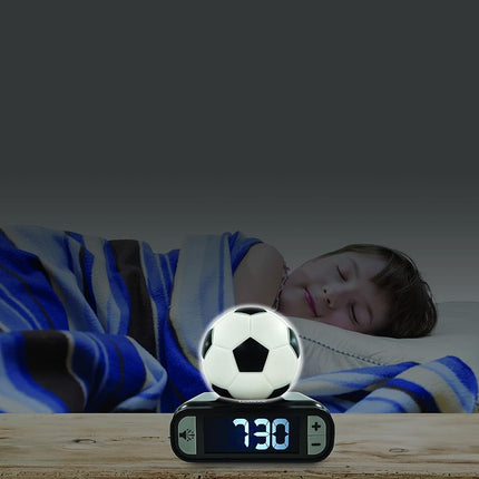 LEXIBOOK, Soccer Ball Nightlight Alarm Clock, RL800FO