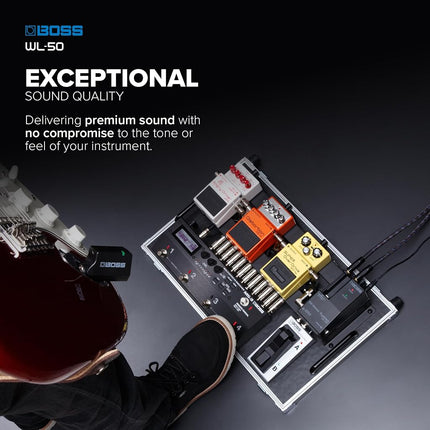 BOSS WL-50 Guitar Wireless Virtual Cable for Pedalboards | Plug-And-Play
