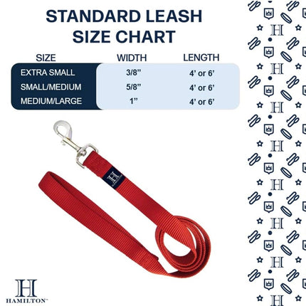 Hamilton Single Thick Deluxe Nylon Lead with Swivel Snap, 5/8-Inch by 4-Feet, Lime Green