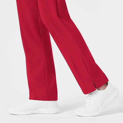 WonderWink 5155XREDT1X W123 Women's Flat Front Double Cargo Pant, Red, Extended-1X Size