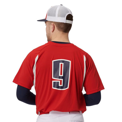 CHAMPRO Men's Wild Card 2-Button Baseball/Softball Jersey Navy,White