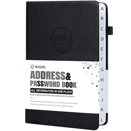 Blugool Small Address Book with Alphabetical Tabs,