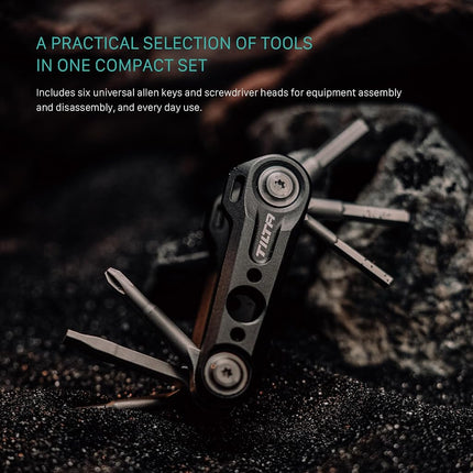 Tilta Multi-Functional Mini Tool Kit | Features Allen Keys and Screw Drivers | Compact & Lightweight | Compatible with Most Cages & Camera Systems (Black) TA-MMT-B