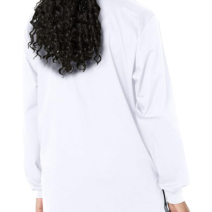 WonderWink 800AWHITSM Wonder Work Unisex Snap Front Jacket, White, Standard-S Size