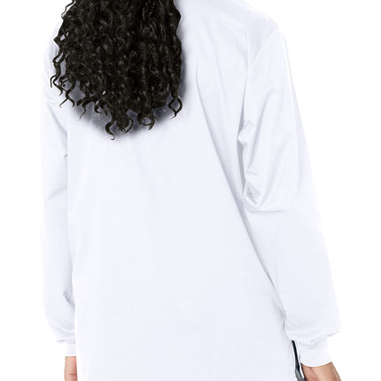 WonderWink 800AWHITSM Wonder Work Unisex Snap Front Jacket, White, Standard-S Size