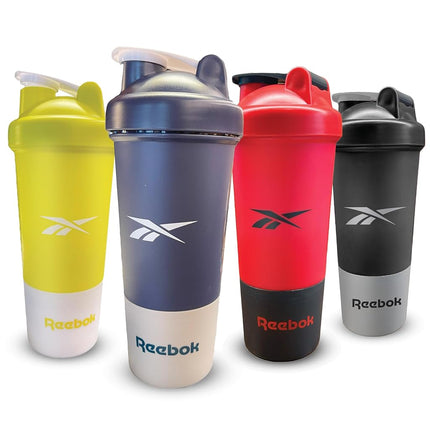 Vaso mezclador Reebok Athletic - Botella de proteínas de 500 ml - Para gimnasio, correr, senderismo - Sin BPA (azul)