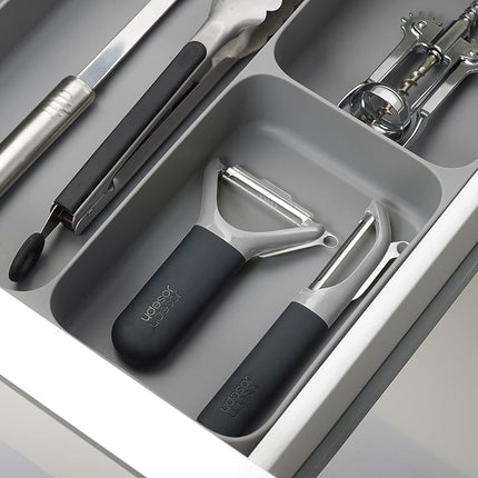 Joseph Joseph DrawerStore Cutlery, Kitchen Utensils and Cooking Utensil Gadget Accessories Organiser, in drawer storage - Grey