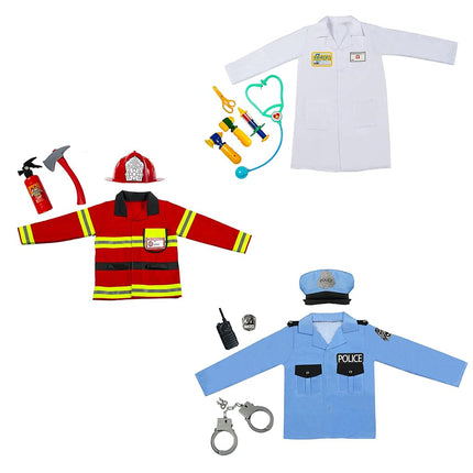 Forum Novelties Child's Frontline: Everyday Heroes Trunk Set (Police, Firefighter, Doctor), Small