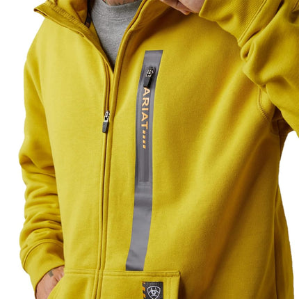 ARIAT Men's Rebar Workman Full Zip Hoodie, Antique Moss, XXL Big