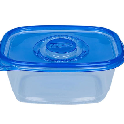 Glad GladWare Deep Dish Food Storage Containers Lock Tight Seal, BPA Free Large Rectangle Plastic Containers Hold Up to 64 Ounces of Food, 3 Count Set | Includes 3 Containers and Lids