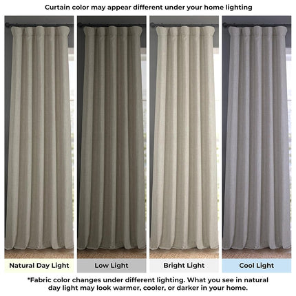 HPD Half Price Drapes Extra Wide Linen Room Darkening Curtain (1 Panel) 100 X 84, BOCH-LN1857-84-DW, Oatmeal