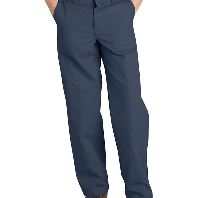 Dickies Big Boys' Flex Waist Flat Front Pant, Dark Navy, 16