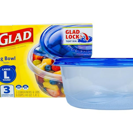 Glad GladWare Big Bowl Food Storage Containers, La
