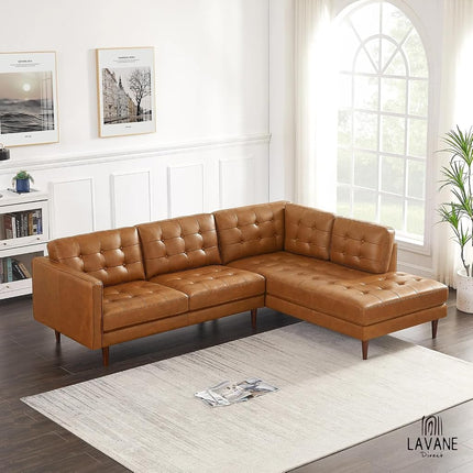 La Vane 6 inch Solid Wood Furniture Legs, Walnut Finish & Tapered, 4-Pack
