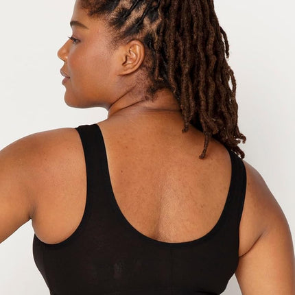 Fruit of the Loom Women's Comfort Front Close Sport Bra with Mesh Straps, Black Hue/Sand, 40