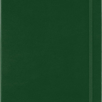 Moleskine Classic Notebook, Notebook With Ruled Pages, Hard Cover and Elastic Closure, Myrtle Green, XL, 19 x 25 cm, 192 Pages